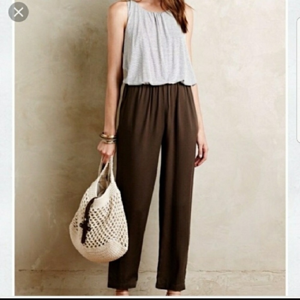 Anthropologie Elevenses Jumpsuit